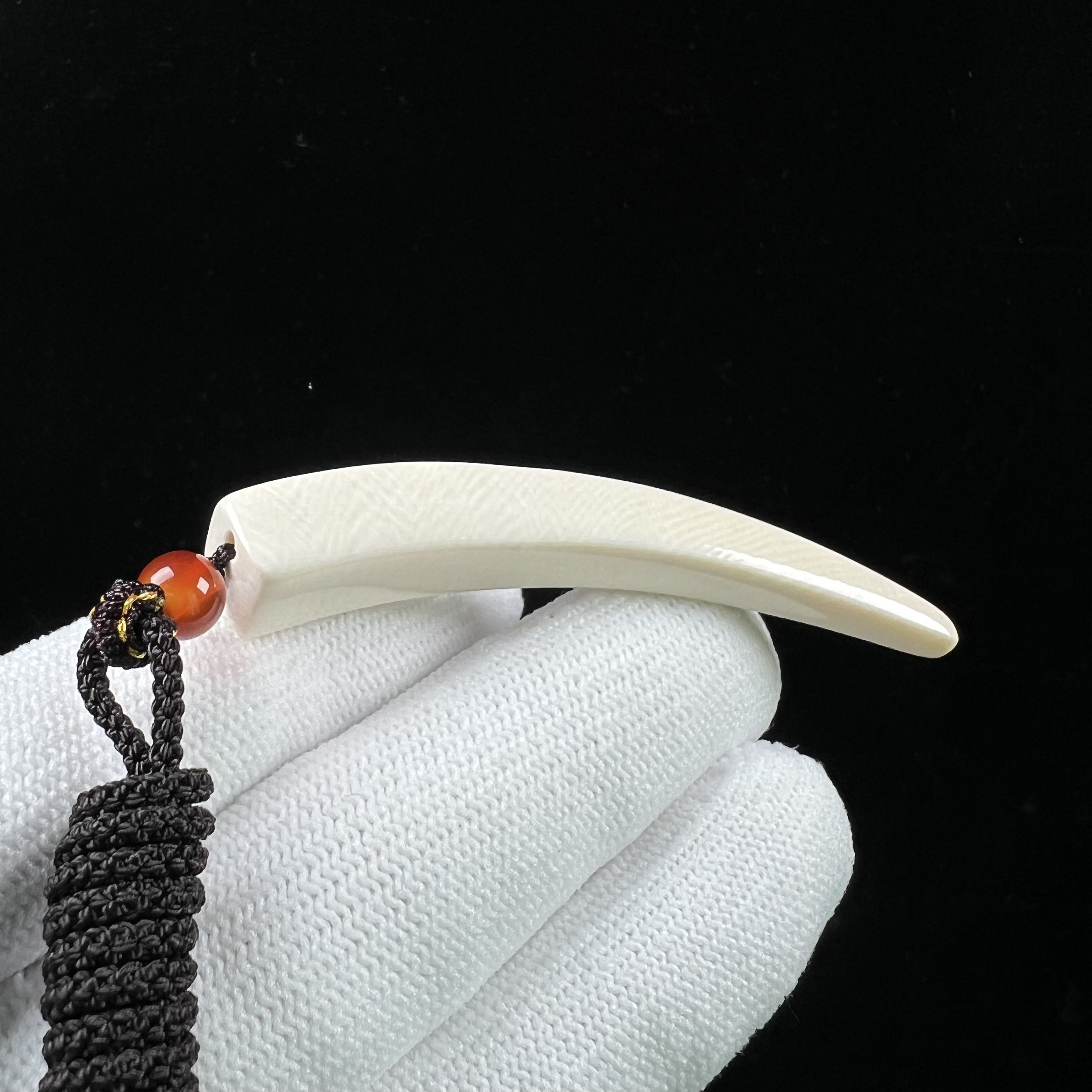 D3749天然猛犸牙 牙尖 65mm支持鉴定 假一罚四