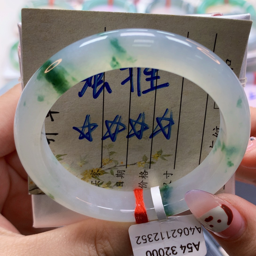 翡翠手镯未镶嵌（莫莫26）55正23号