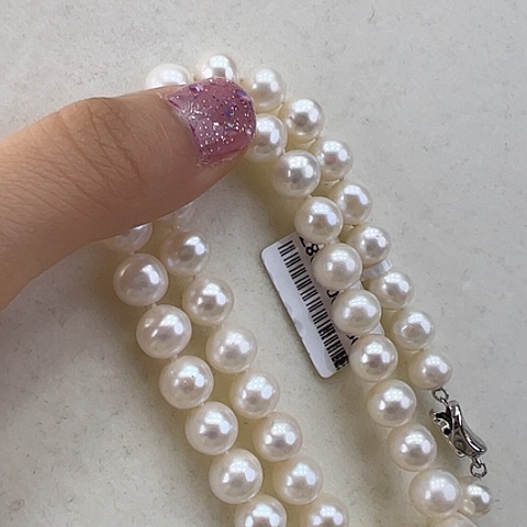 淡水珍珠颈饰银S925镶嵌➕8.9极光