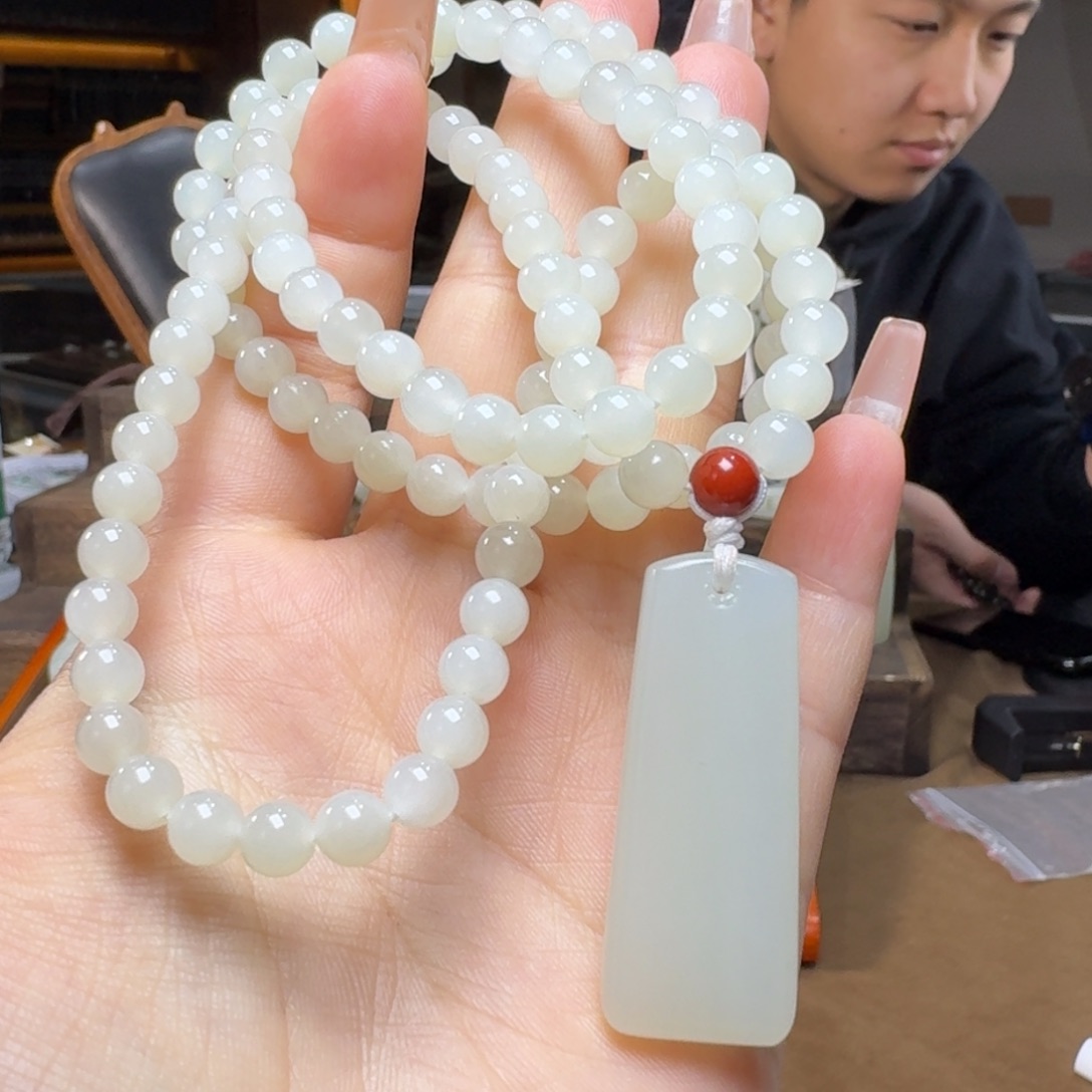 和田玉手链未镶嵌灵*