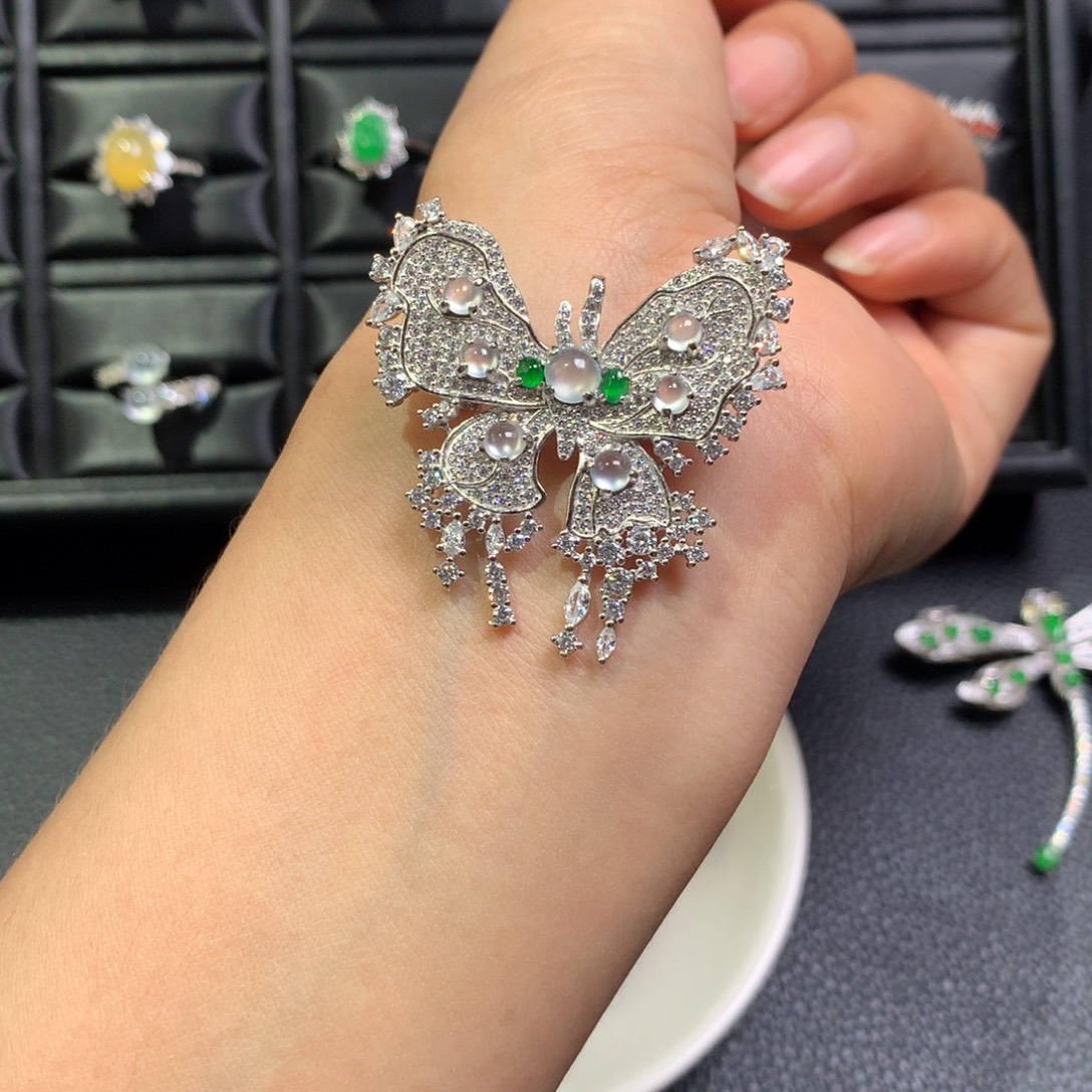 翡翠银S925镶嵌颈饰