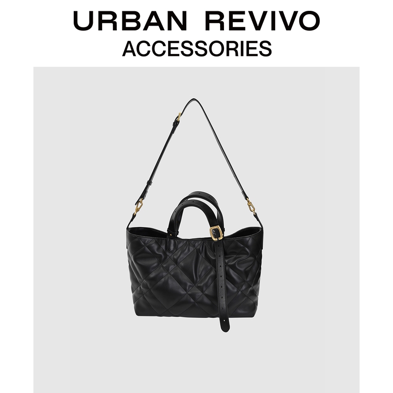 【HOT】URBAN REVIVO2025秋季新款女士菱格单肩斜挎包UAWB50241