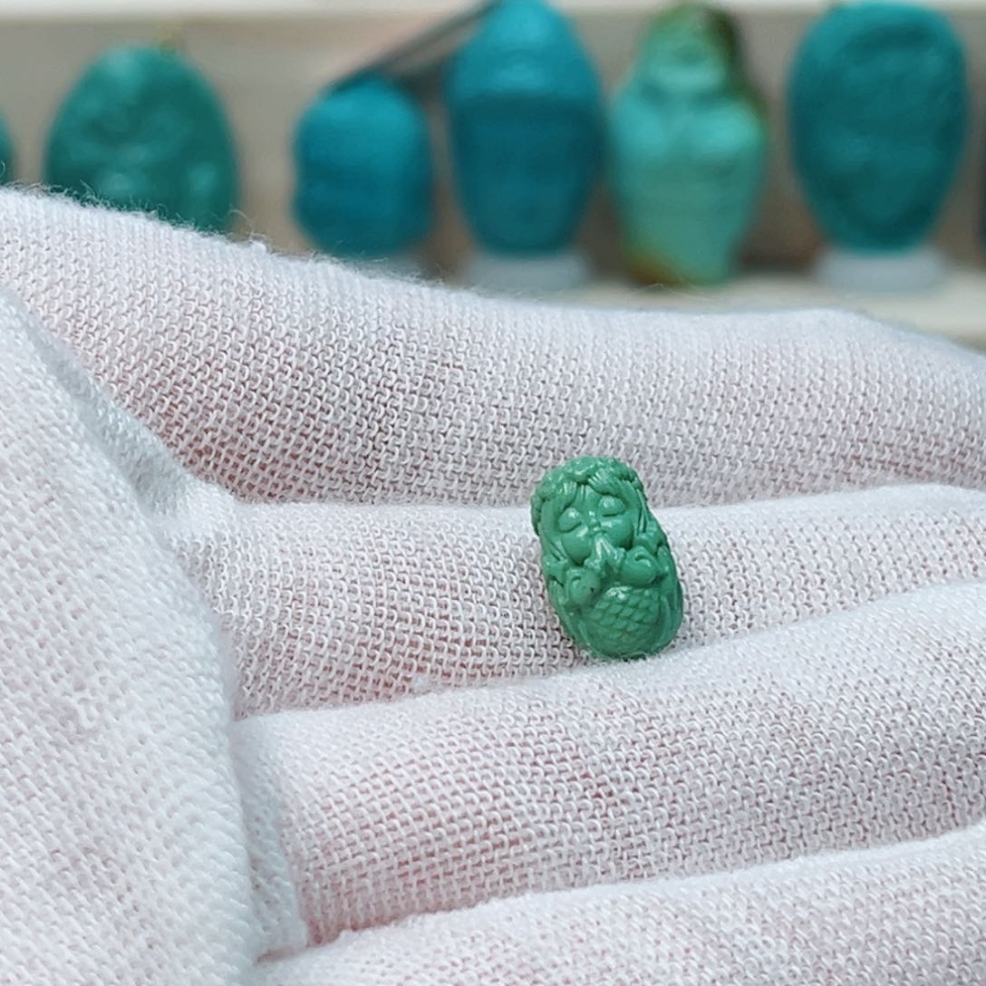 绿松石美人鱼未镶嵌这***好