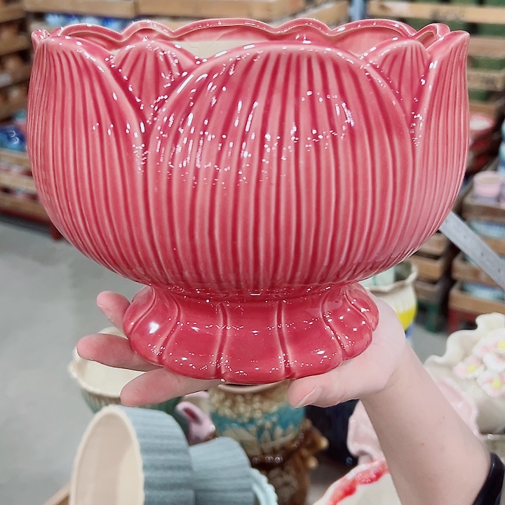 有孔.凑满10元发货多肉陶瓷花盆！