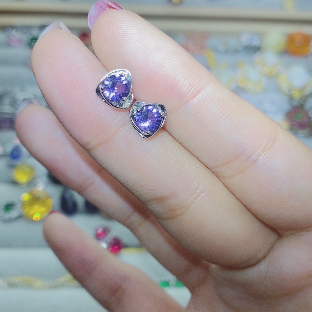 【闪购商品】托帕石耳饰银S925镶嵌