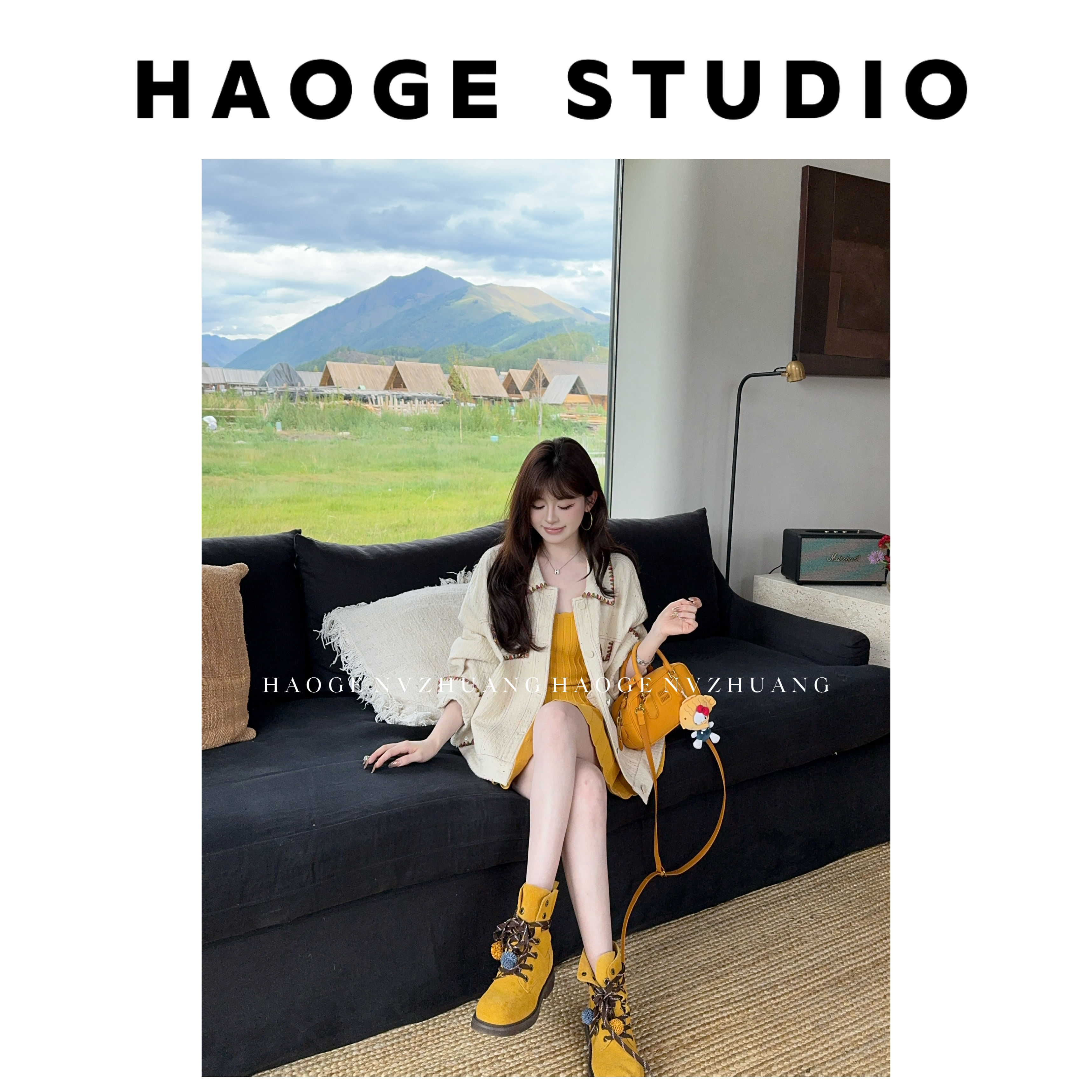婉儿●刺绣重工外套预HGX5WT2618A时尚短款季休闲气质设计感