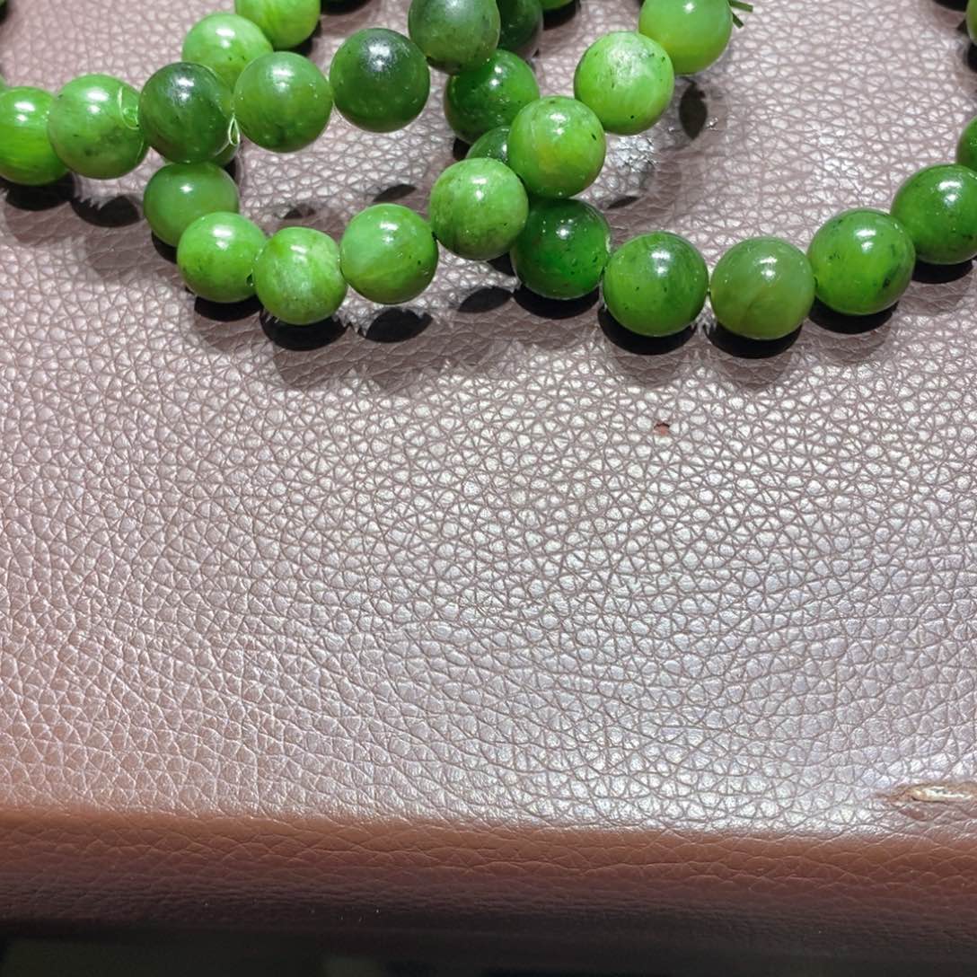 和田玉（碧玉）手链银S925镶嵌