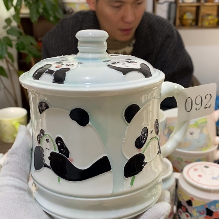 杯景德镇釉下彩手绘