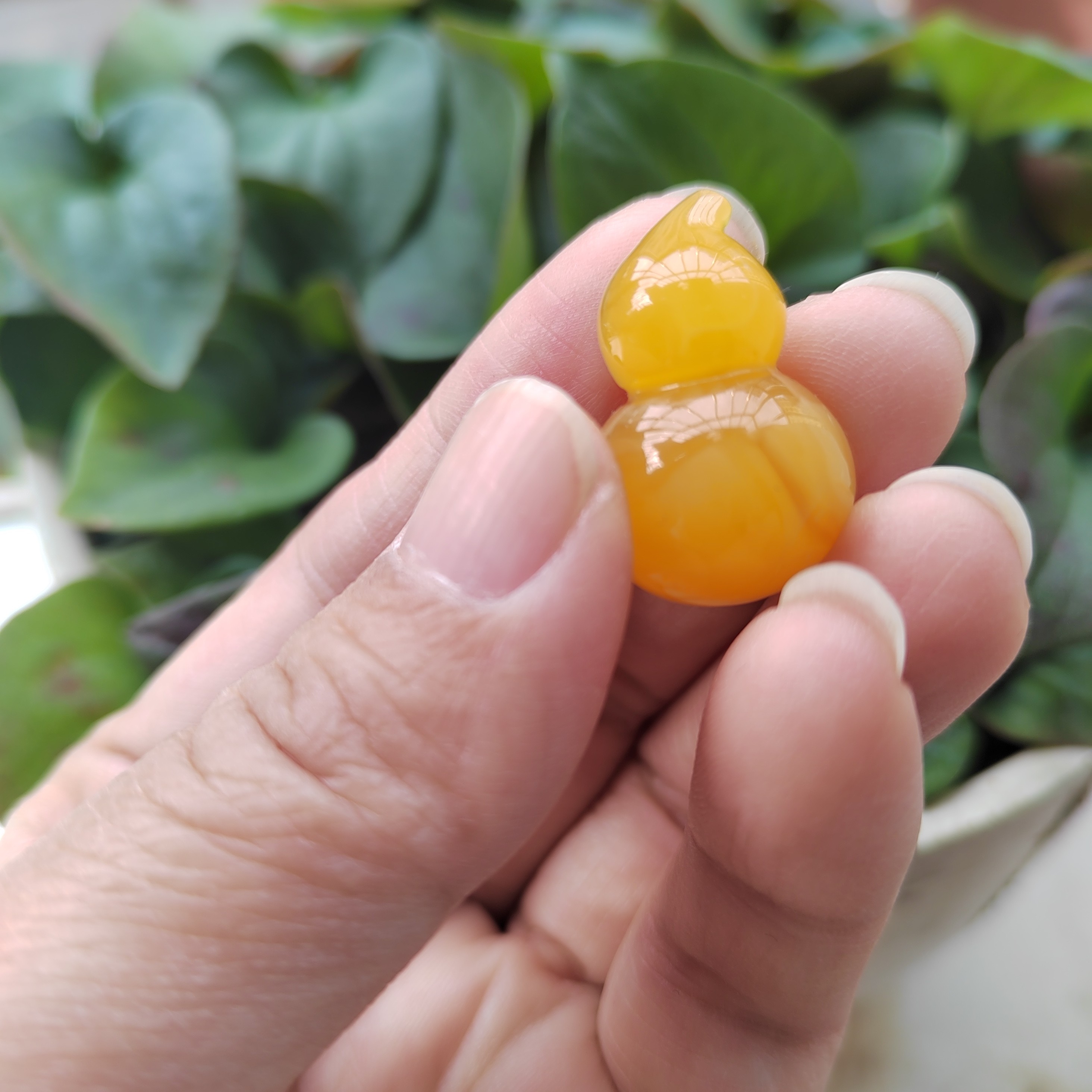 天然琥珀蜜蜡葫芦吊坠