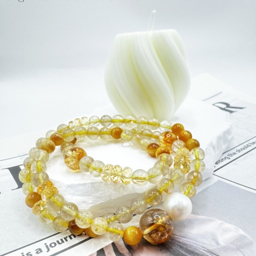 金发晶黄水晶三圈