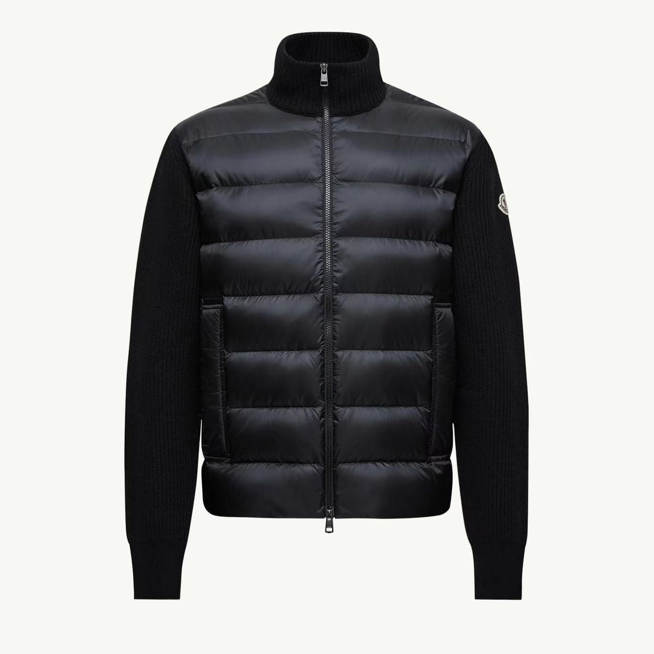未使用 MONCLER 盟可睐 25男士加衬羊毛和羊绒拉链开衫cardigan 