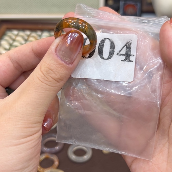 玛瑙/玉髓合金戒指4港22