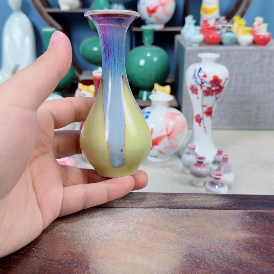 陶瓷手工小花器摆件