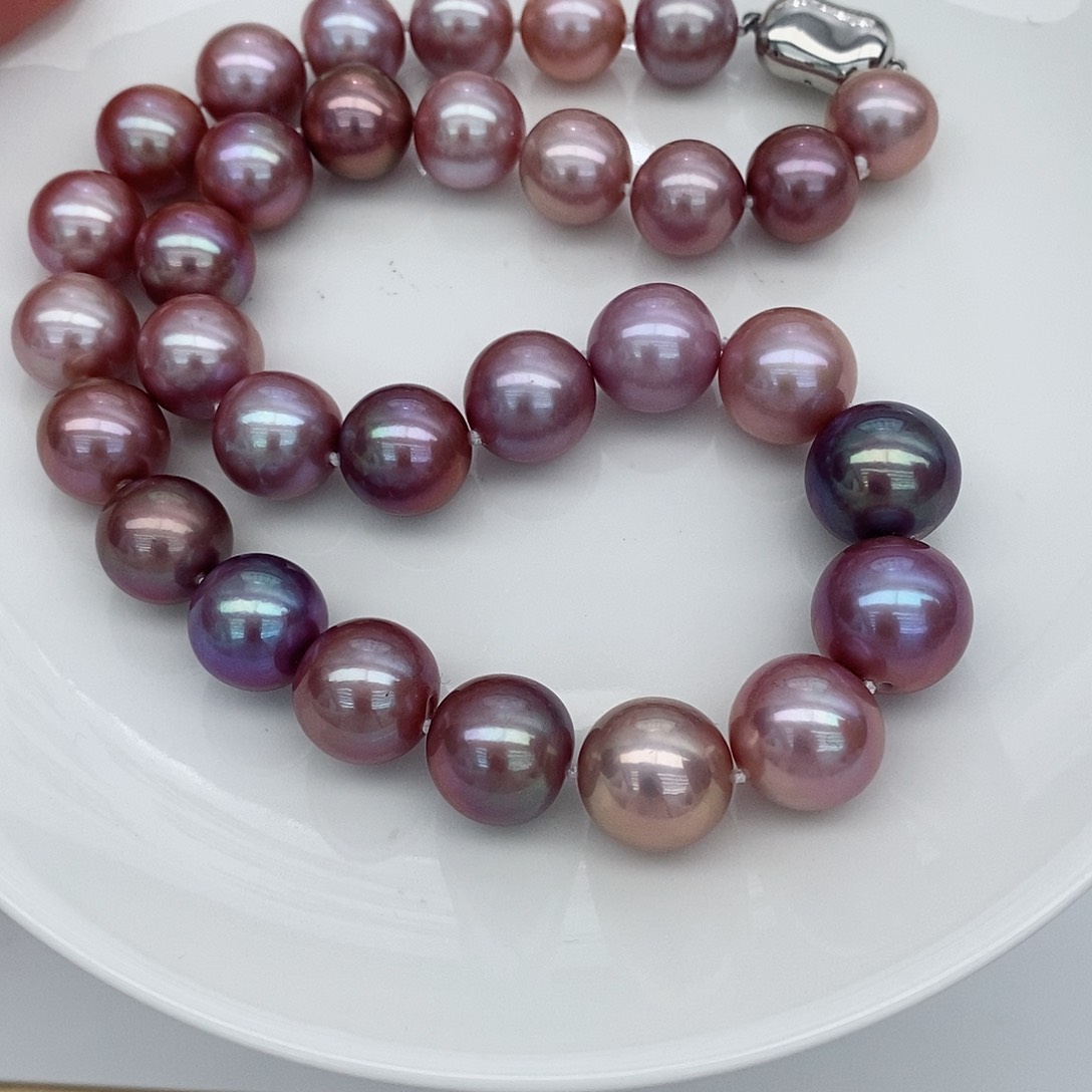 淡水珍珠颈饰未镶嵌12-15mm几乎毕业