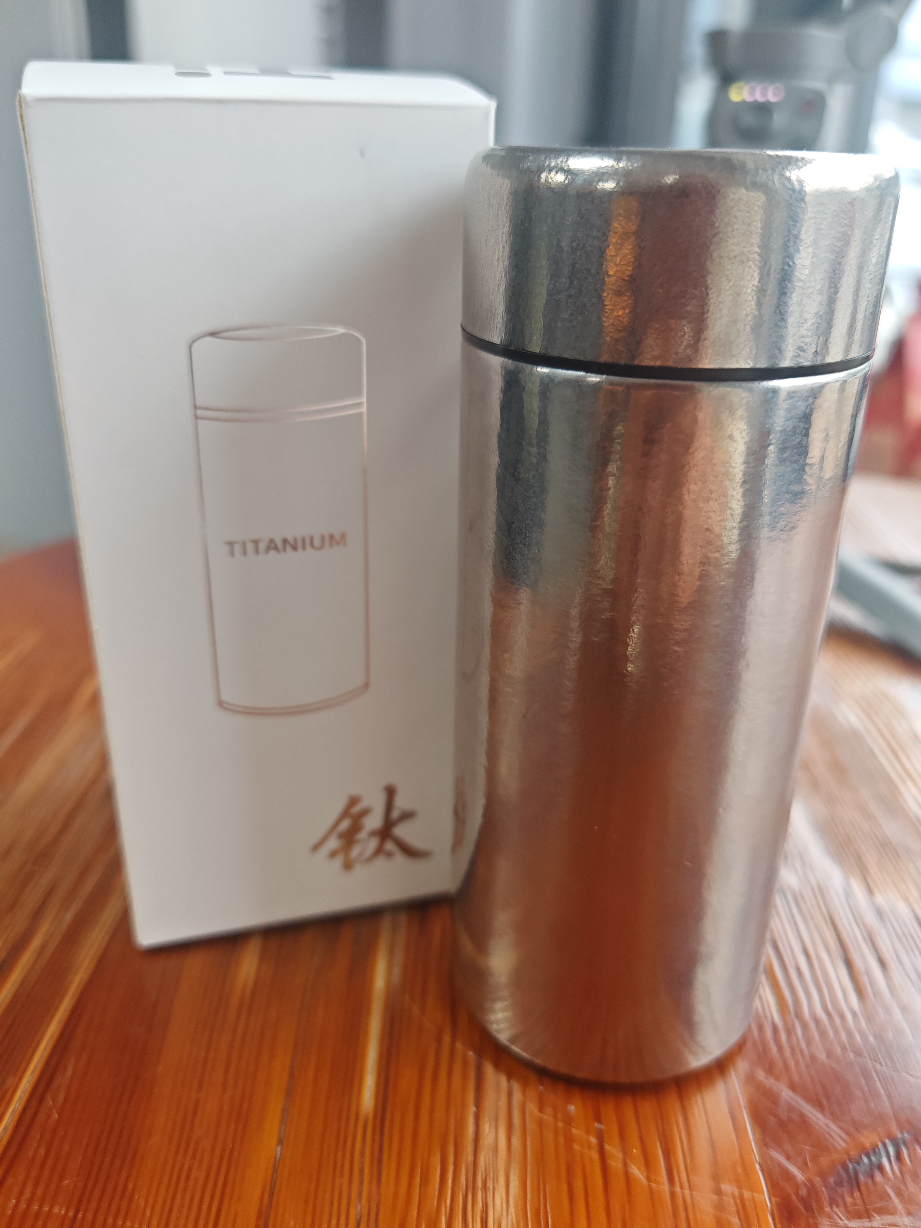 一家钛礼品200毫升口袋杯纯钛原色双层保温杯