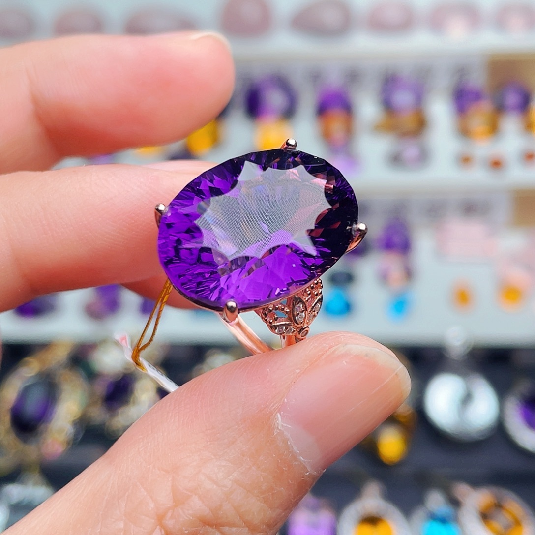 水晶银S925镶嵌珠宝半成品天然保真