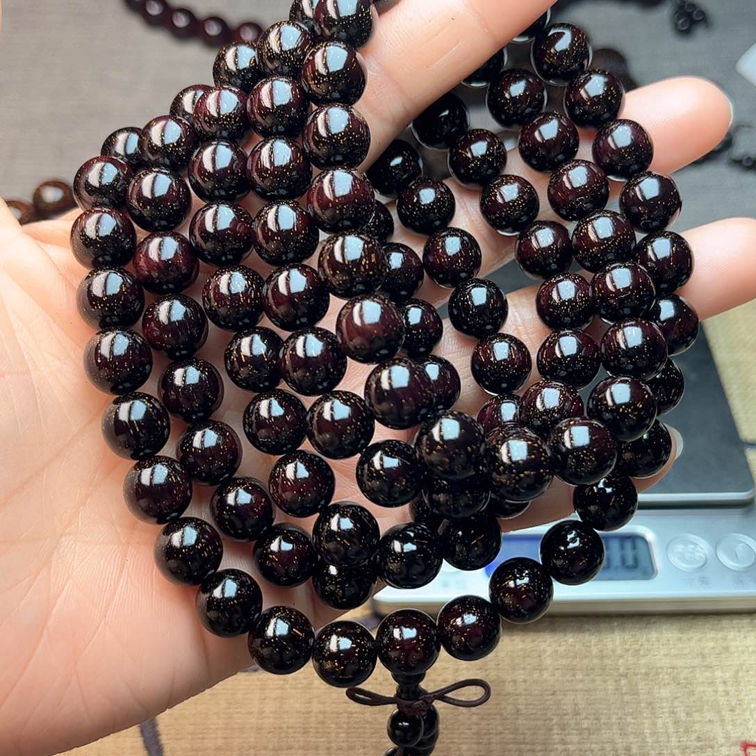 檀香紫檀（小叶紫檀）1.0 108颗 爆星