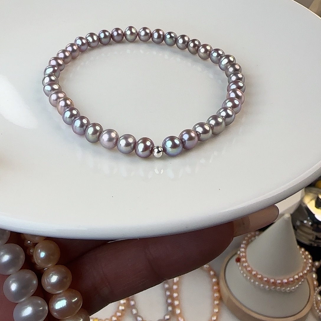 淡水珍珠手绳未镶嵌5-6mm微微瑕