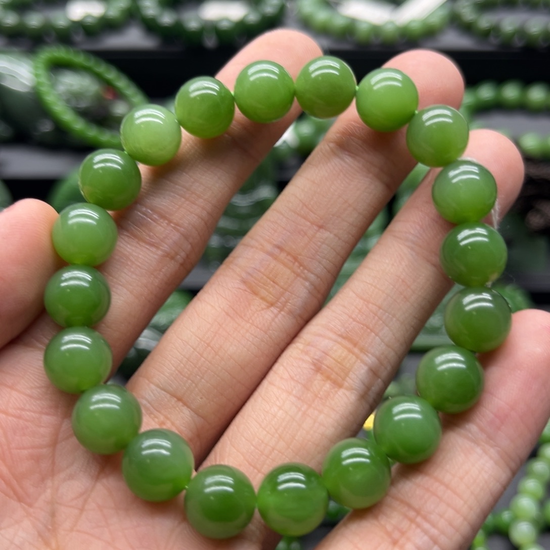 和田玉（碧玉）手链未镶嵌