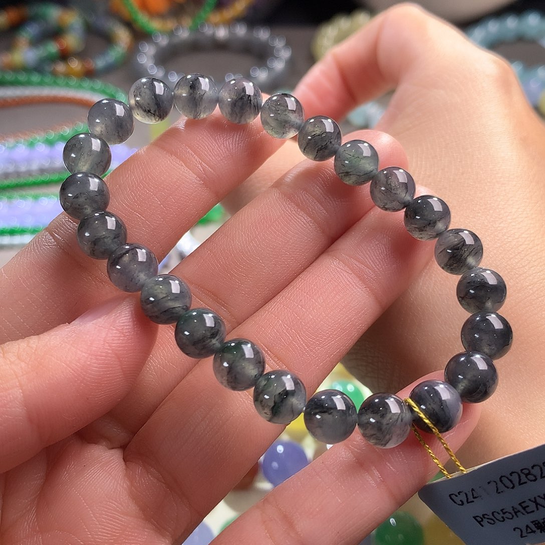 翡翠手链未镶嵌卡7.5