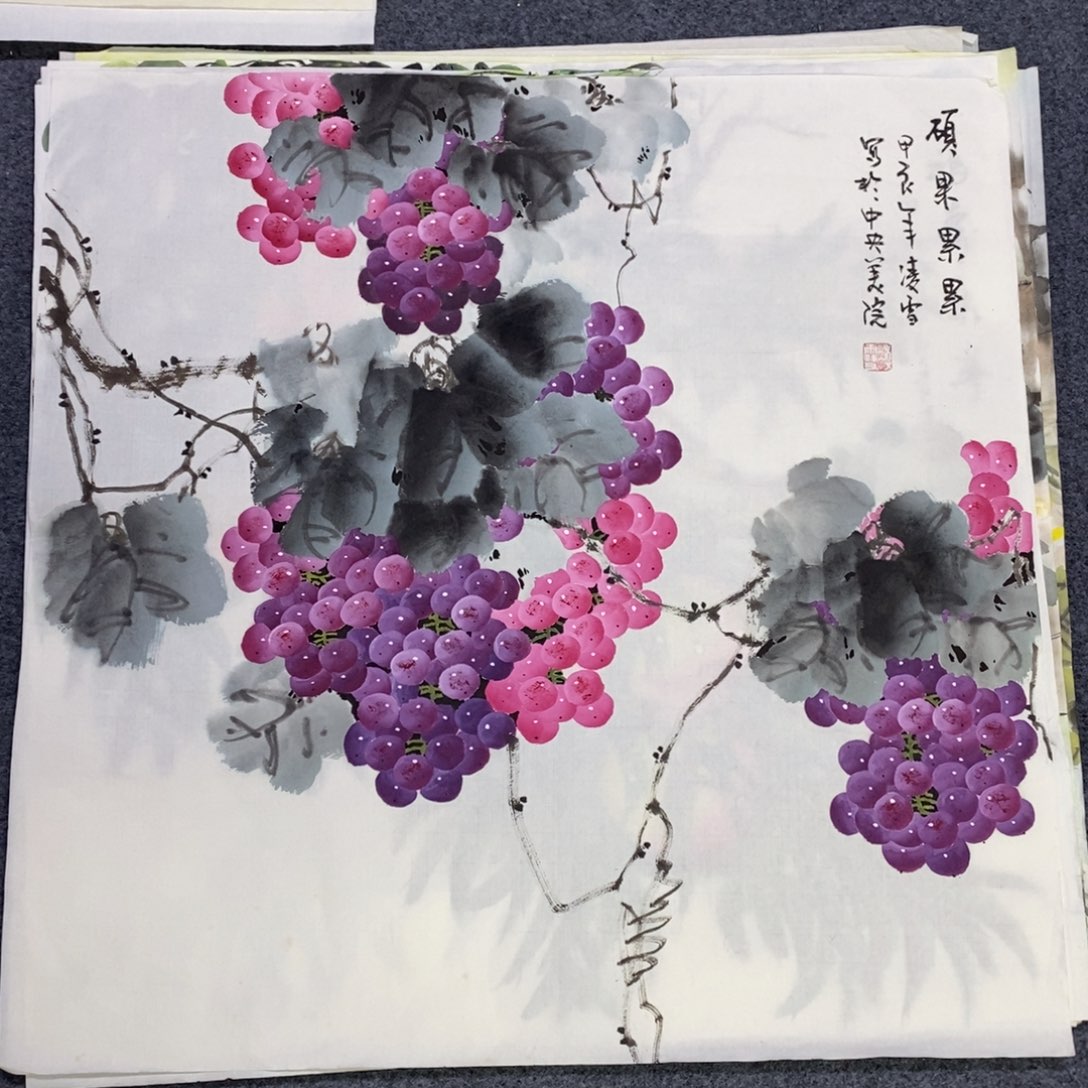 国画尺寸68✖️68斗方手绘