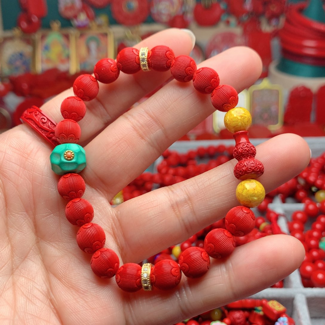 天然辰砂工艺品朱砂手串
