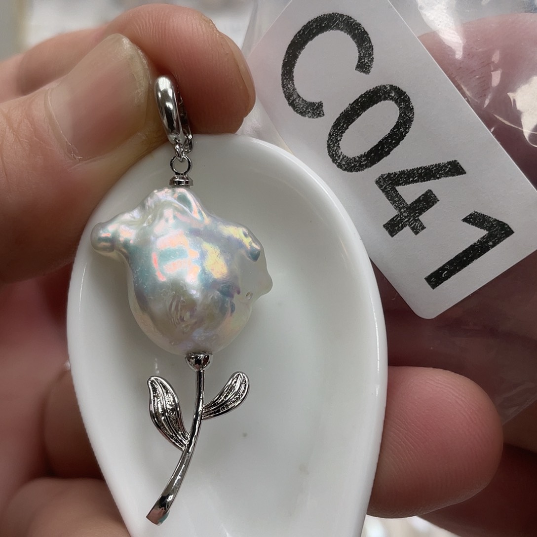 淡水珍珠颈饰银S925镶嵌