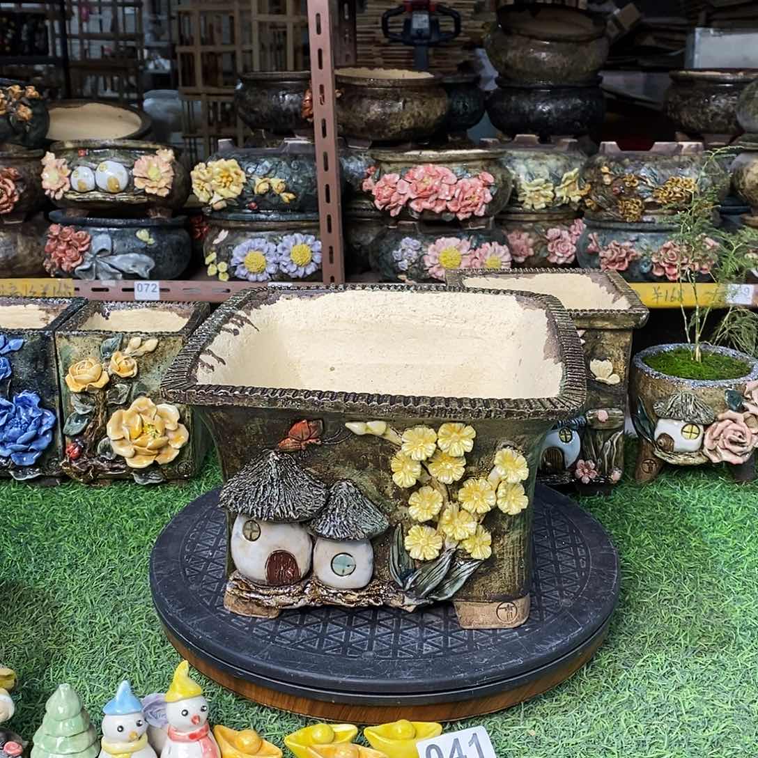 红陶青藤花器多肉花盆