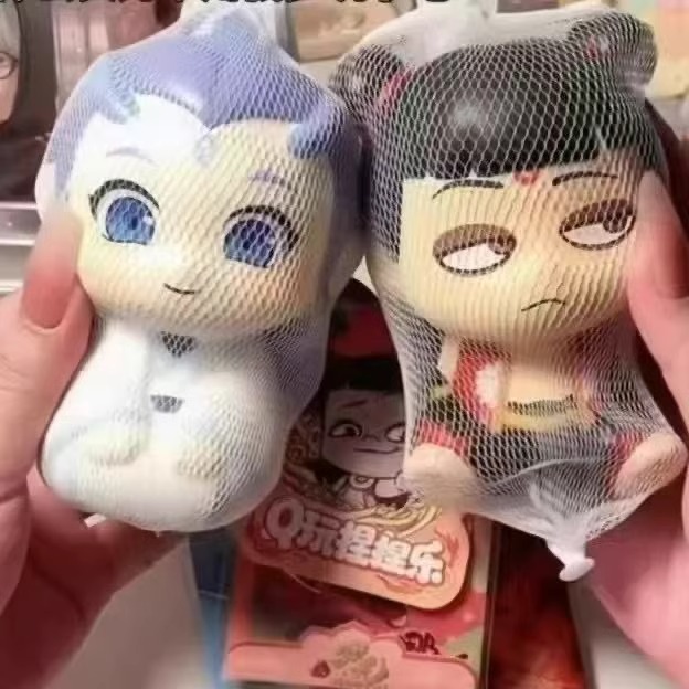 (哪吒+敖丙)儿童玩具魔童闹海捏捏乐玩具慢回弹手办