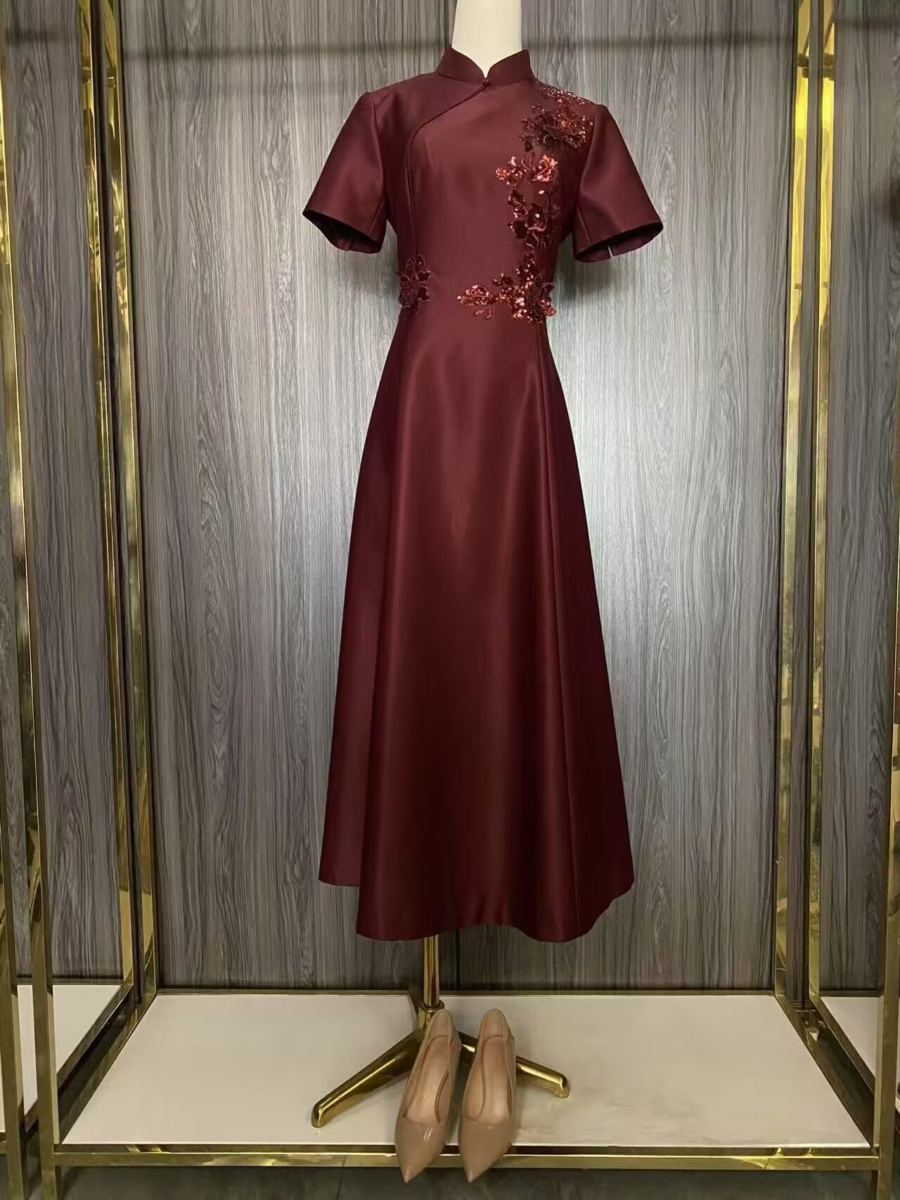 10116-11 高端定制喜婆婆喜妈妈轻奢优雅婚礼礼服