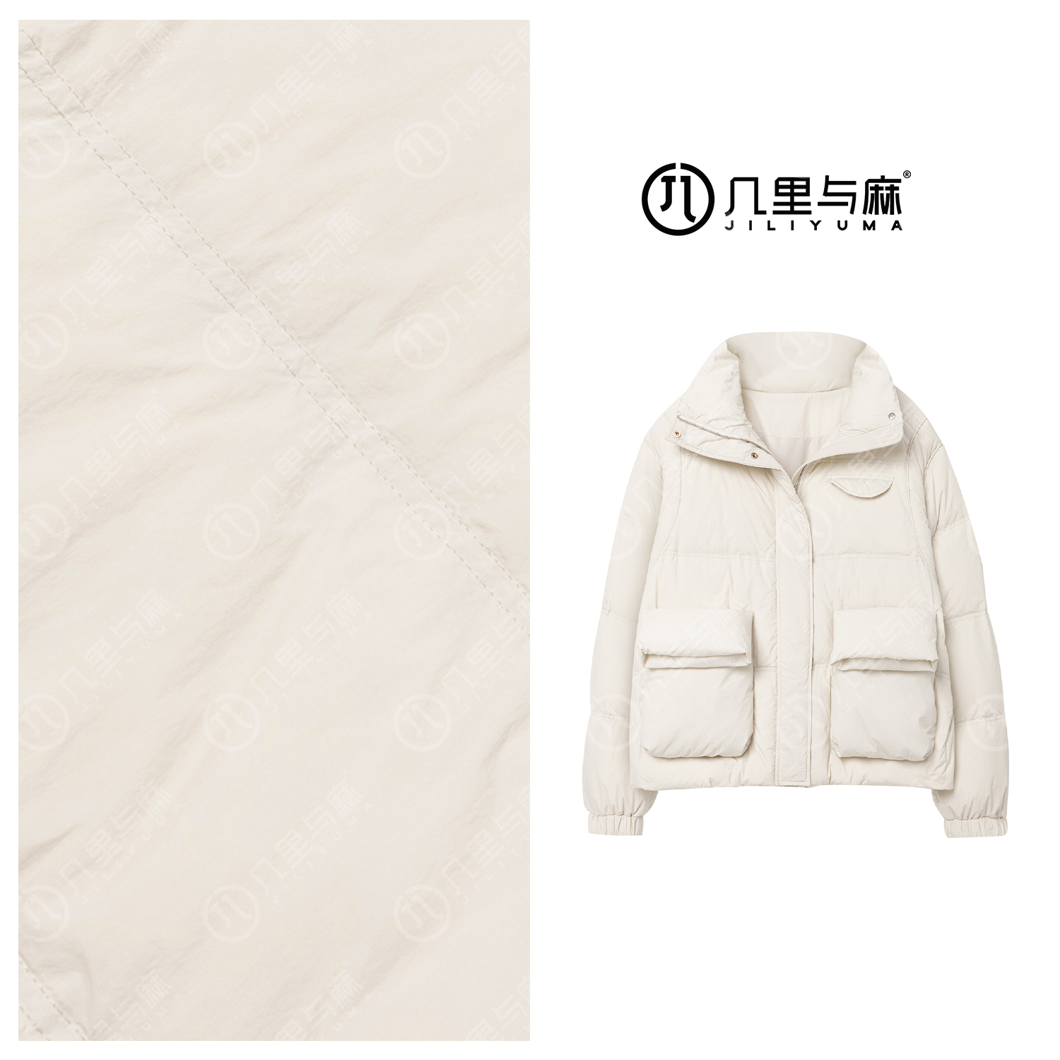 几里与麻【牛乳卷】蓬松保暖百搭羽绒服 衣长60 胸围114 1092190