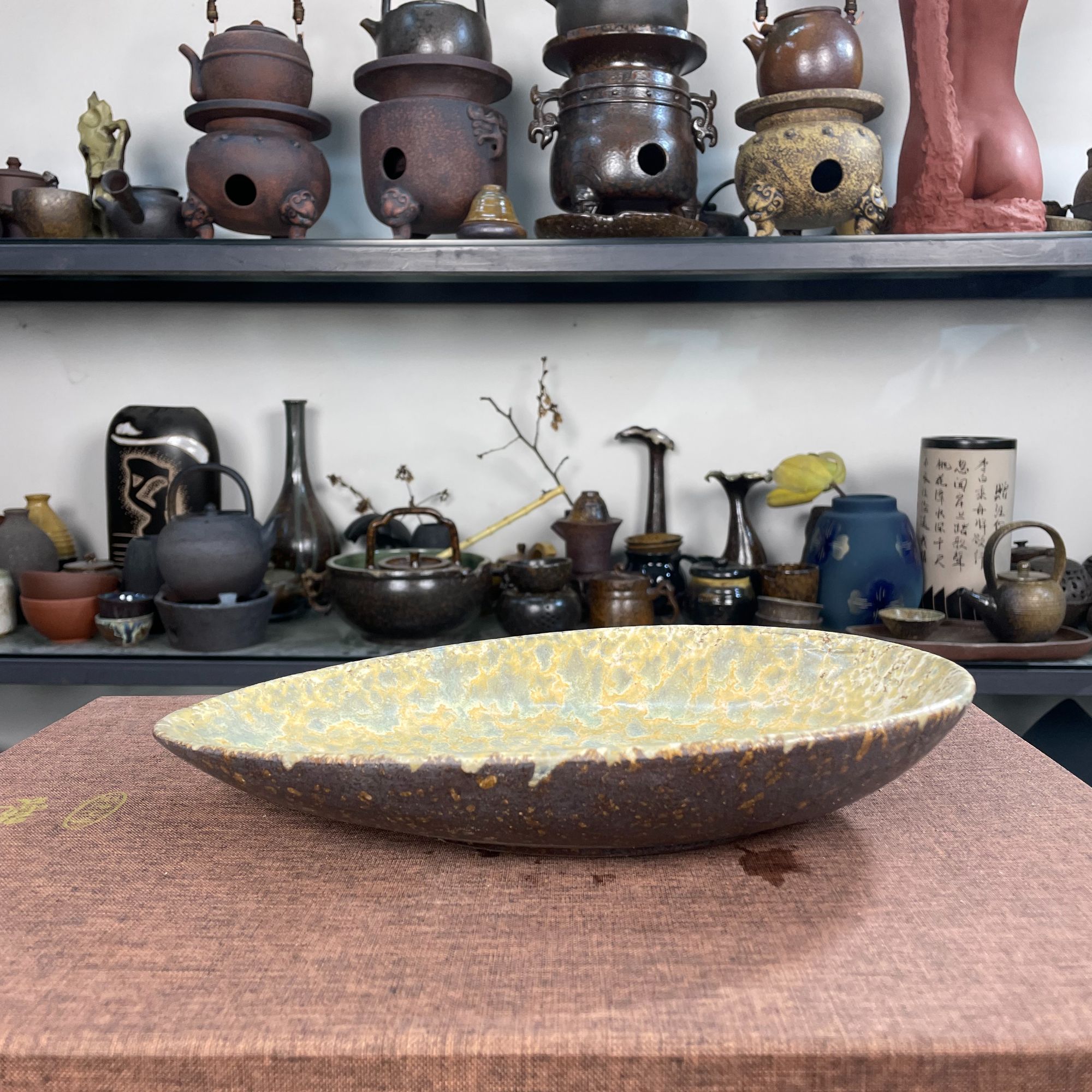 紫砂粗陶可食用茶盘