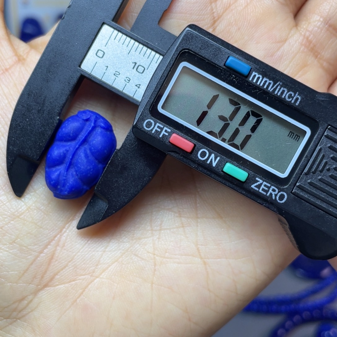 青金石未镶嵌13×20mm哑光叶子配饰