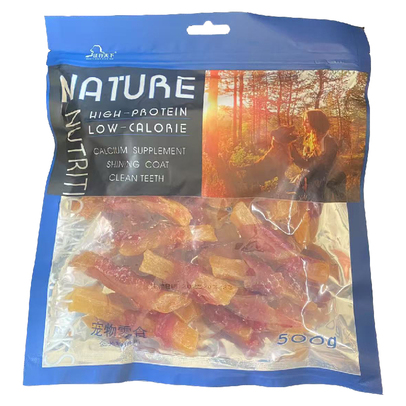 汪行天下狗狗零食鸭肉绕红薯500g成犬幼犬鸭肉干训练奖励零食