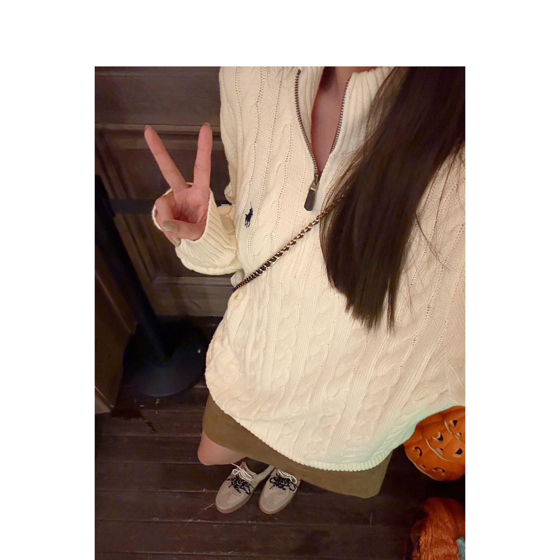 【HUI】 小马｜ 半拉链绞花毛衣 