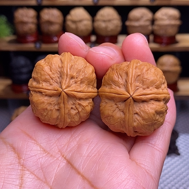 文玩核桃吊坠你**么小方印四棱60