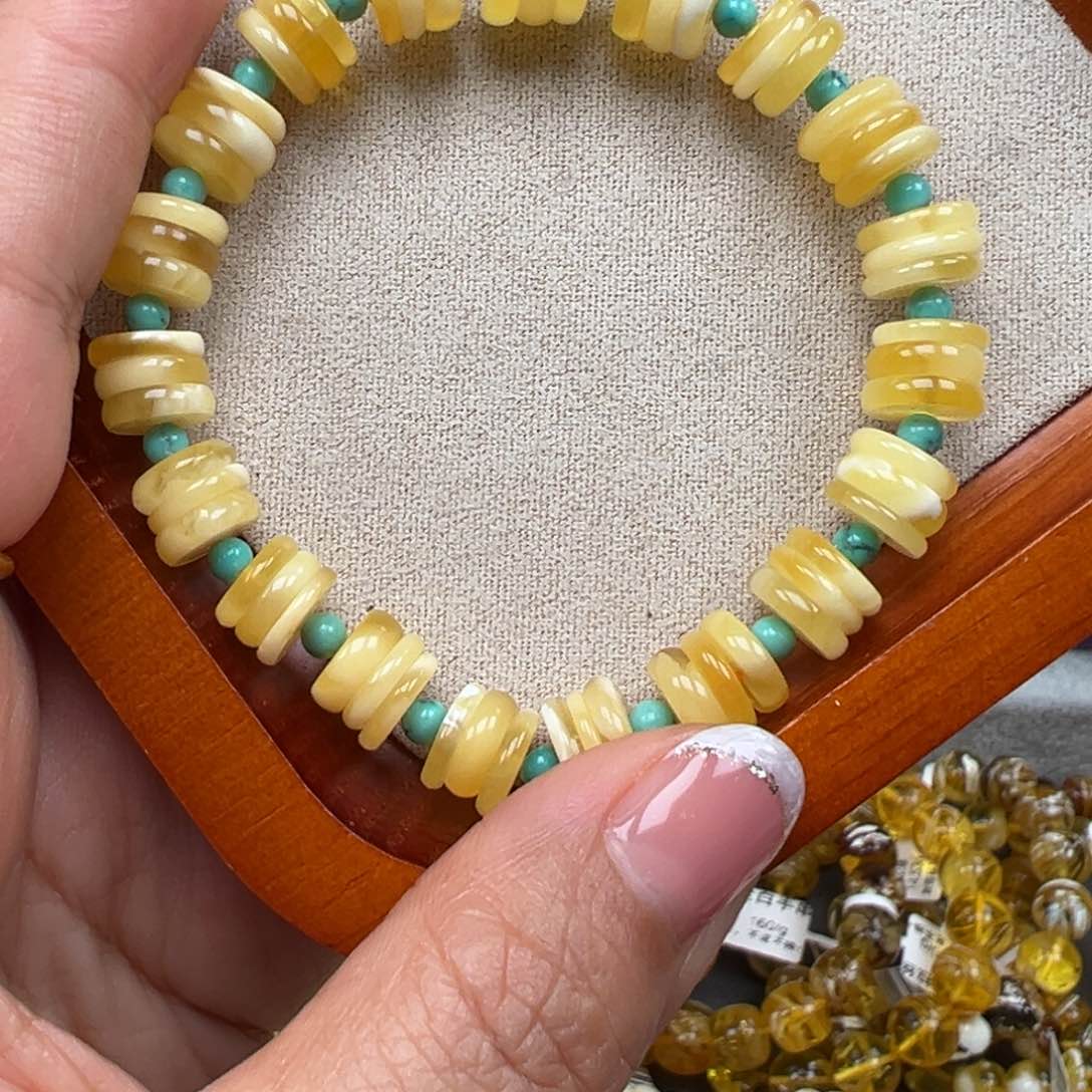 琥珀手串未镶嵌蜜蜡手串