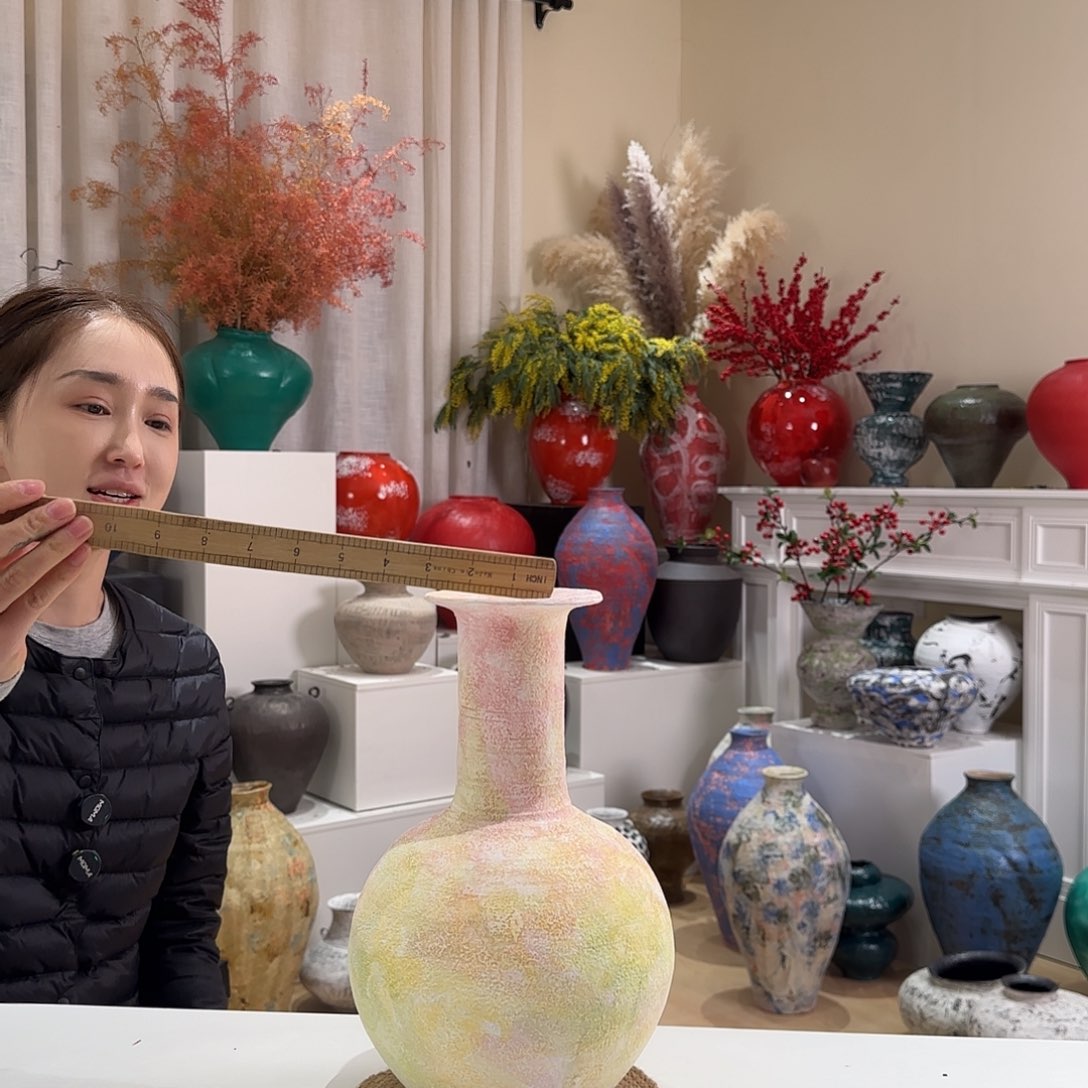 摆件花瓶口6高31闪拍76