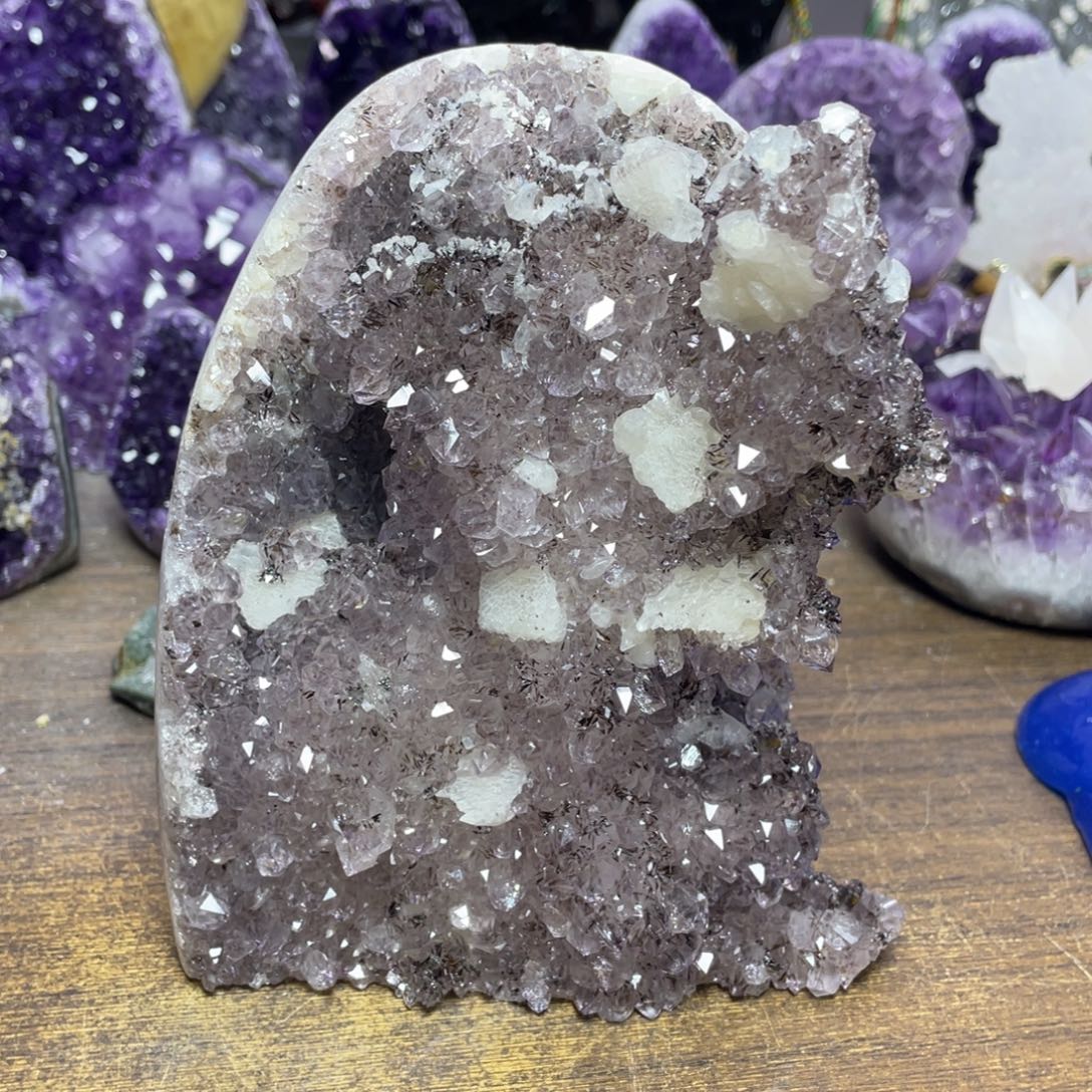 珠宝半成品未镶嵌紫晶捡