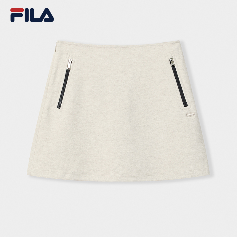 Fila/斐乐女士新款运动休闲半身裙户外简约时尚百搭梭织A字短裙