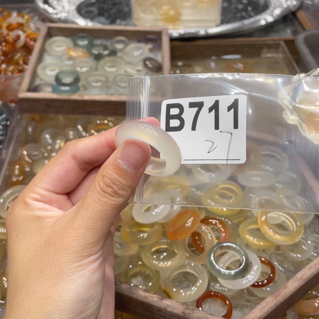 玛瑙/玉髓未镶嵌戒指711