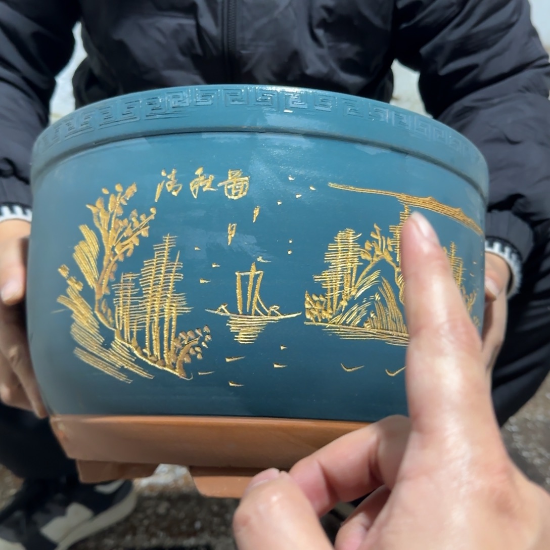 紫砂花盆口径30厘米