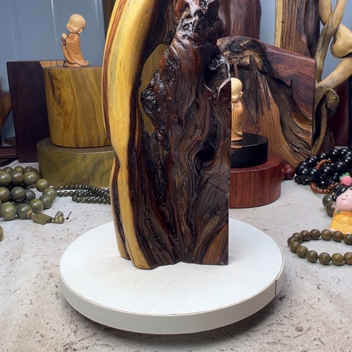 木***花木非洲檀香底座摆件