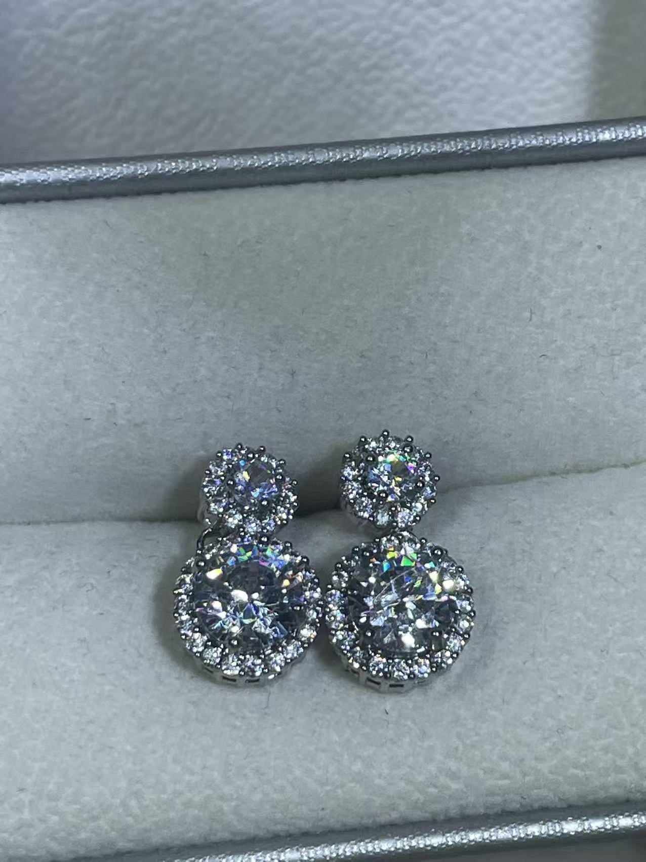 非金属珐琅耳饰 【米米甄选 高端大气】白色耳钉C-2297