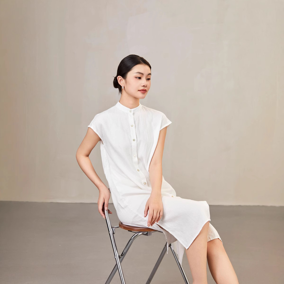 汉麻连衣裙 通勤简约长裙女装连衣裙HF-W40101291