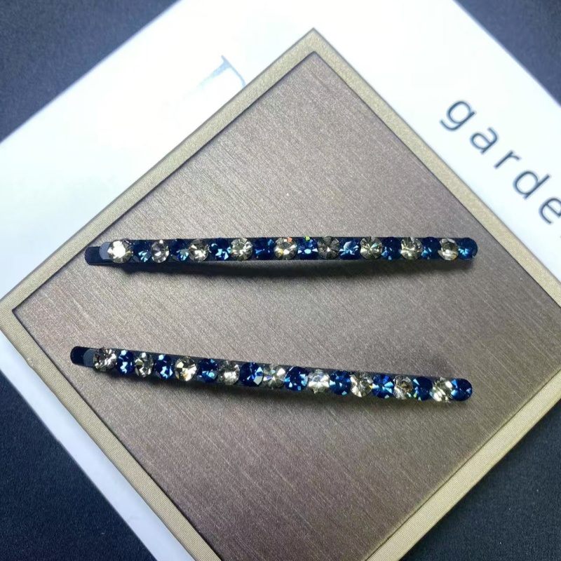 L306墨蓝色8厘米一字夹碎发夹