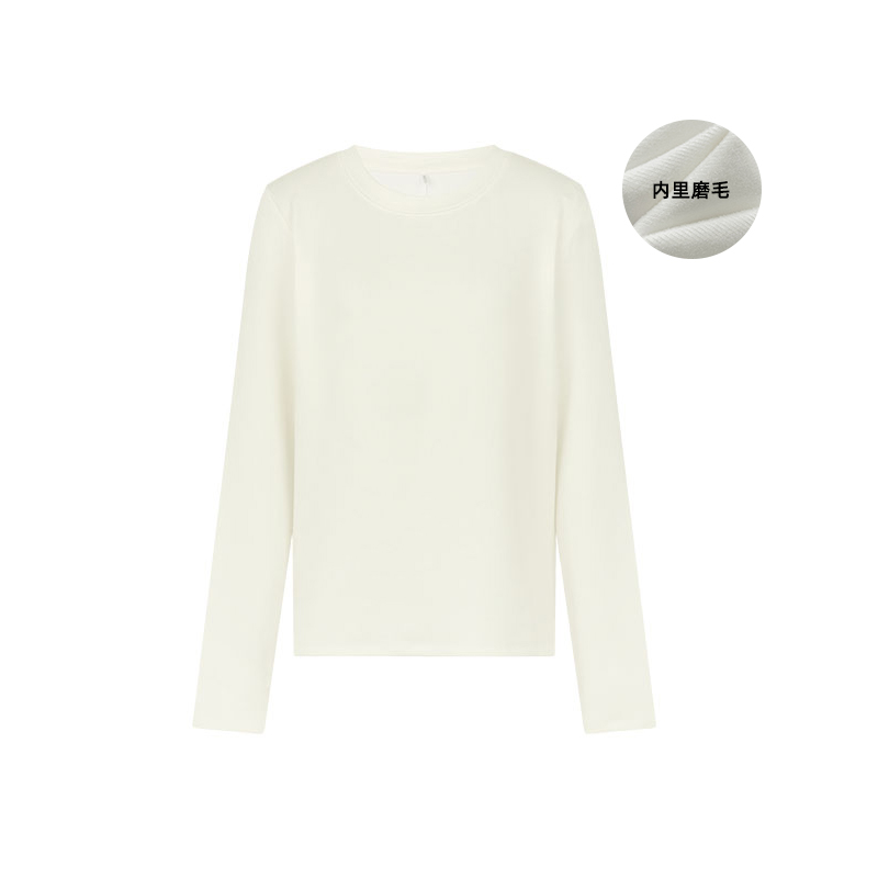 美洋MEIYANG暖云长袖T 磨毛保暖圆领休闲基础百搭长袖打底衫