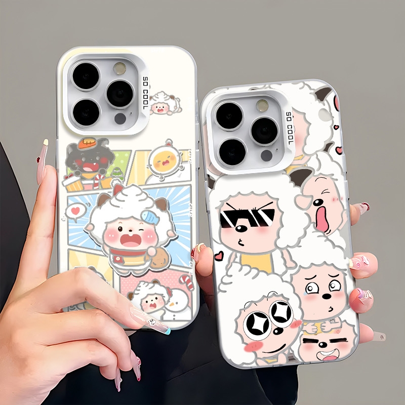 懒羊羊情侣数码防摔手机壳适用于多型号手机支架全包苹果华为自己