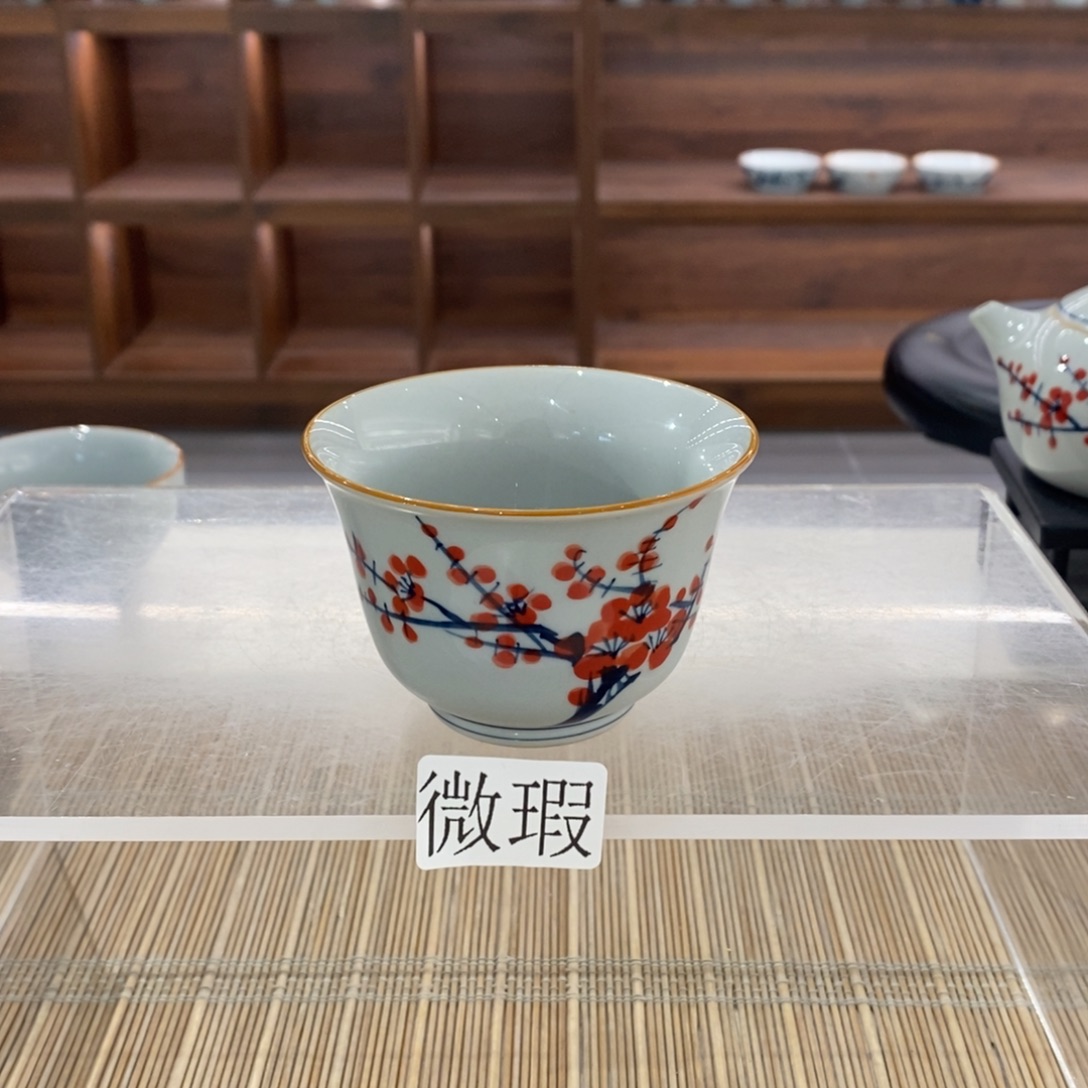 釉下彩老陶泥手工绘制