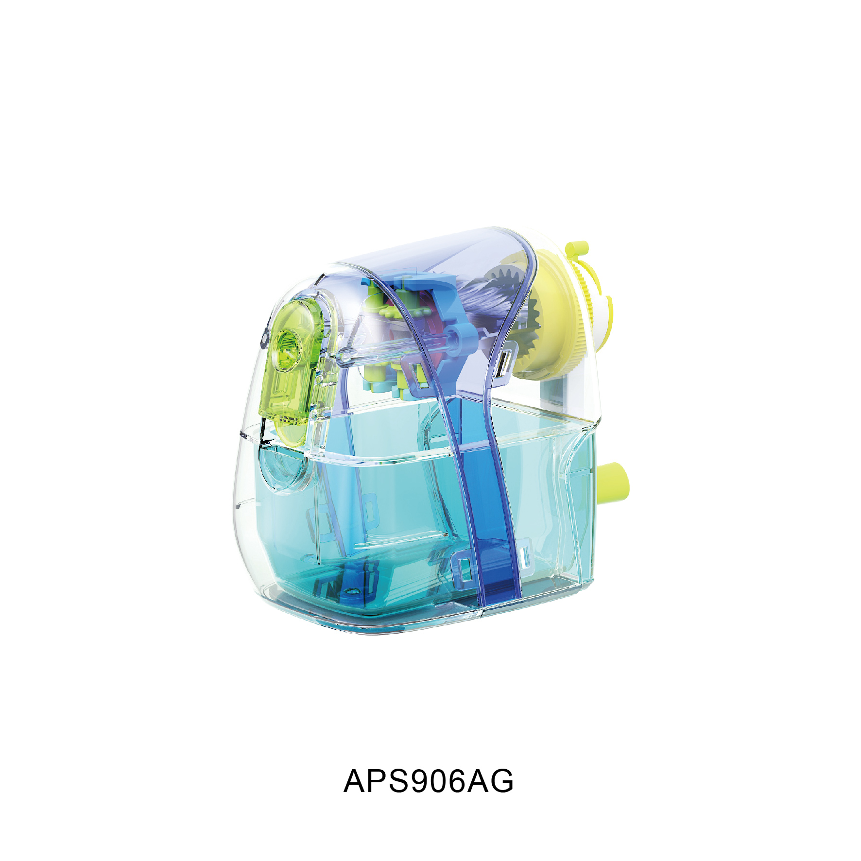 晨光APS906AG 透明滑动解锁屑盒五档5档调节手摇削笔机卷笔刀